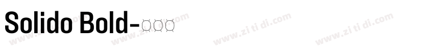 Solido Bold字体转换 Solido Bold字体转换